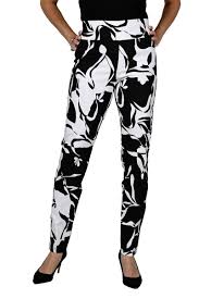 Frank Lyman Black Abstract Pant-236108