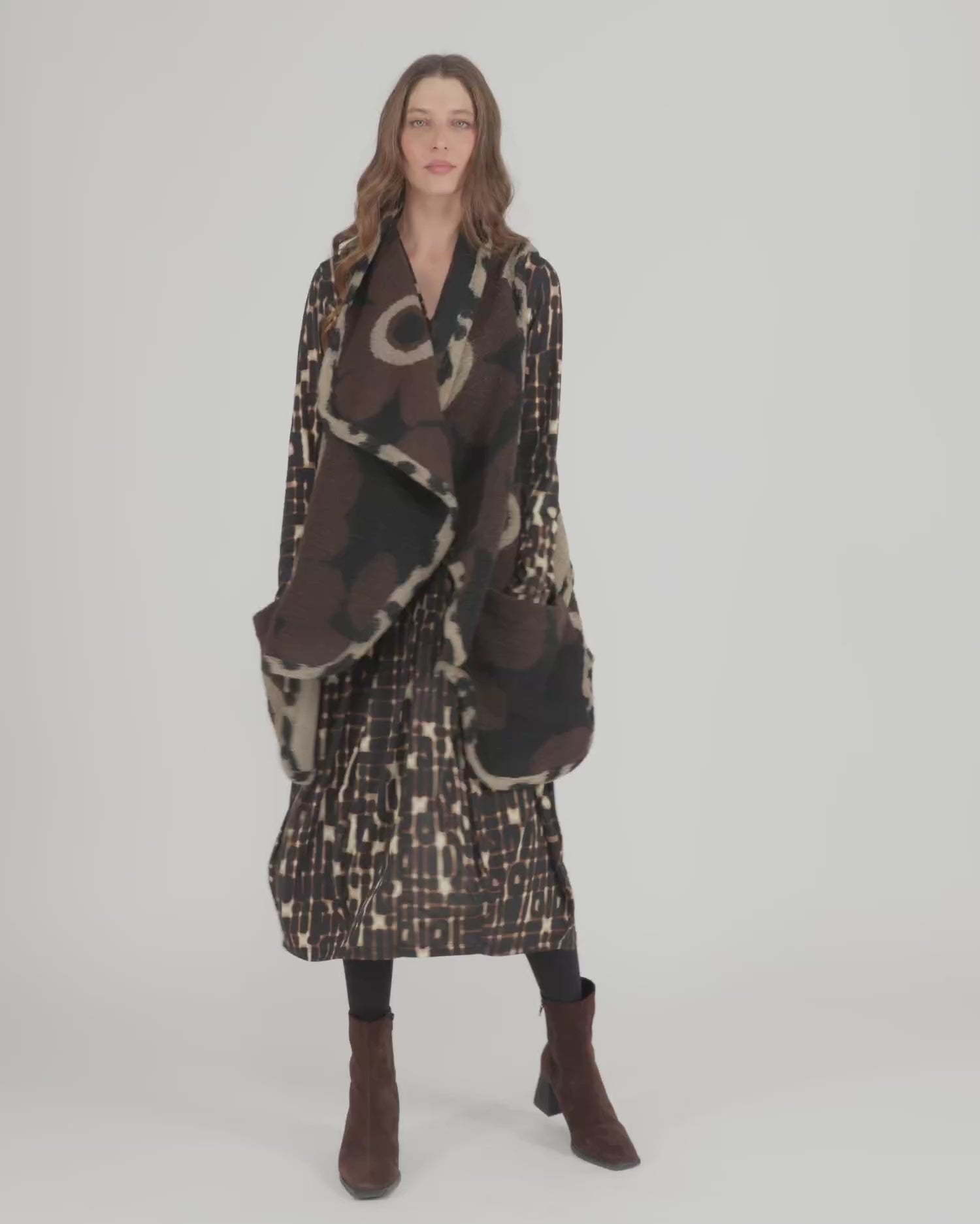 Alembika Piped Cozy Draped Vest-AJ919F