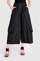 Urban Swish Wide Cargo Pants, Black-UP149B