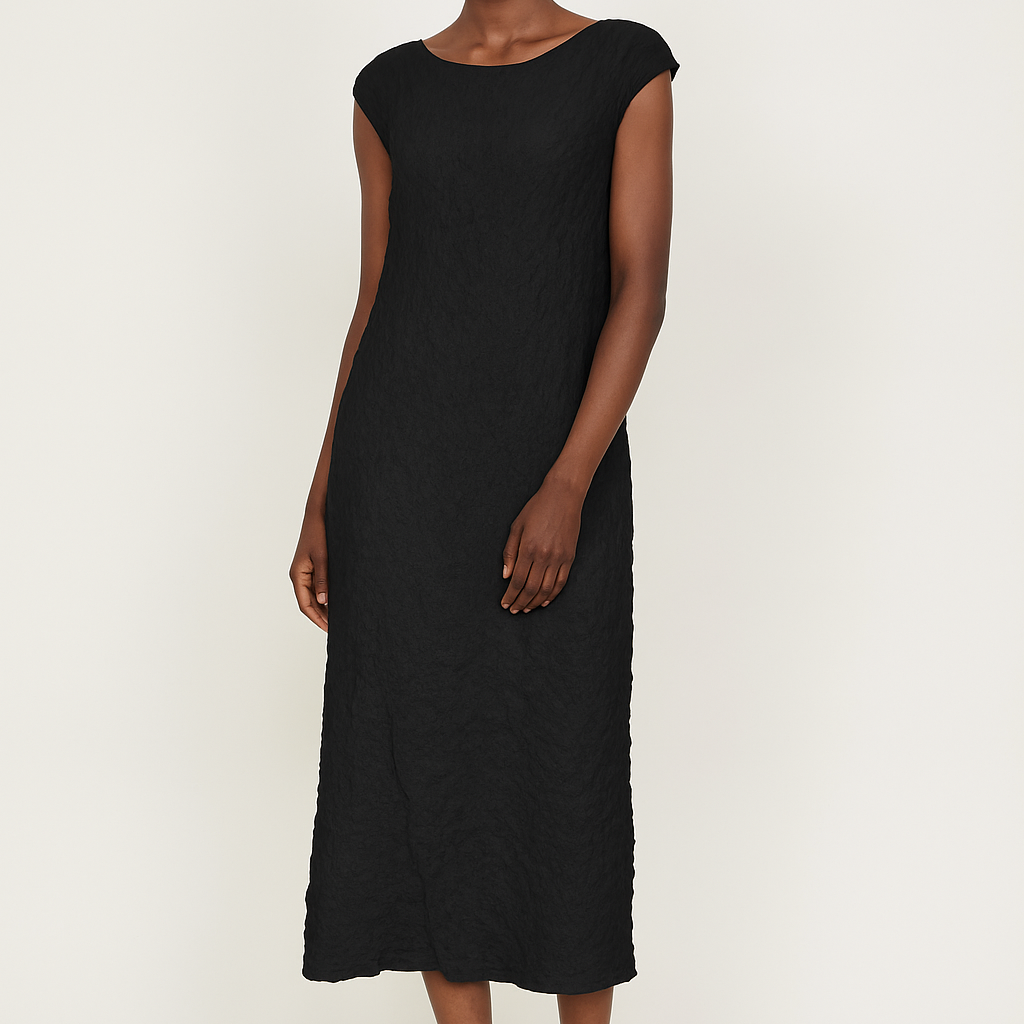 IC Collection Bubble Scoop Neck Dress 7003D