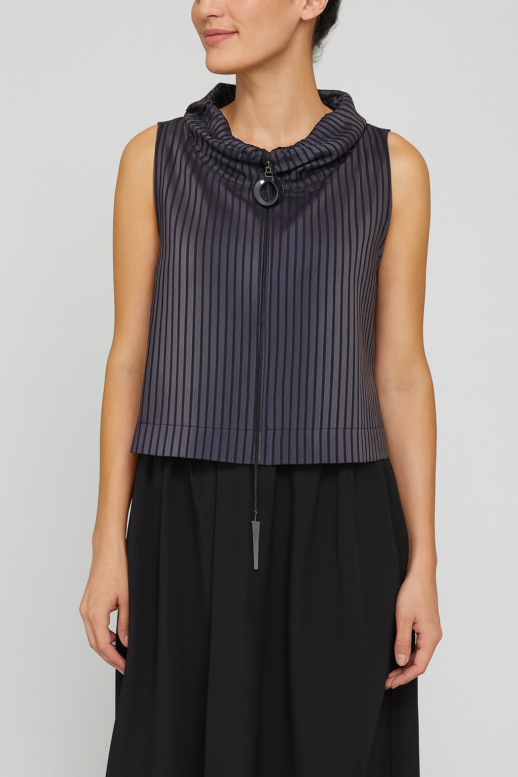 IC Collection Edgy & Fun Sleeveless Vest/Tunic/Dress-IC-5385V-B