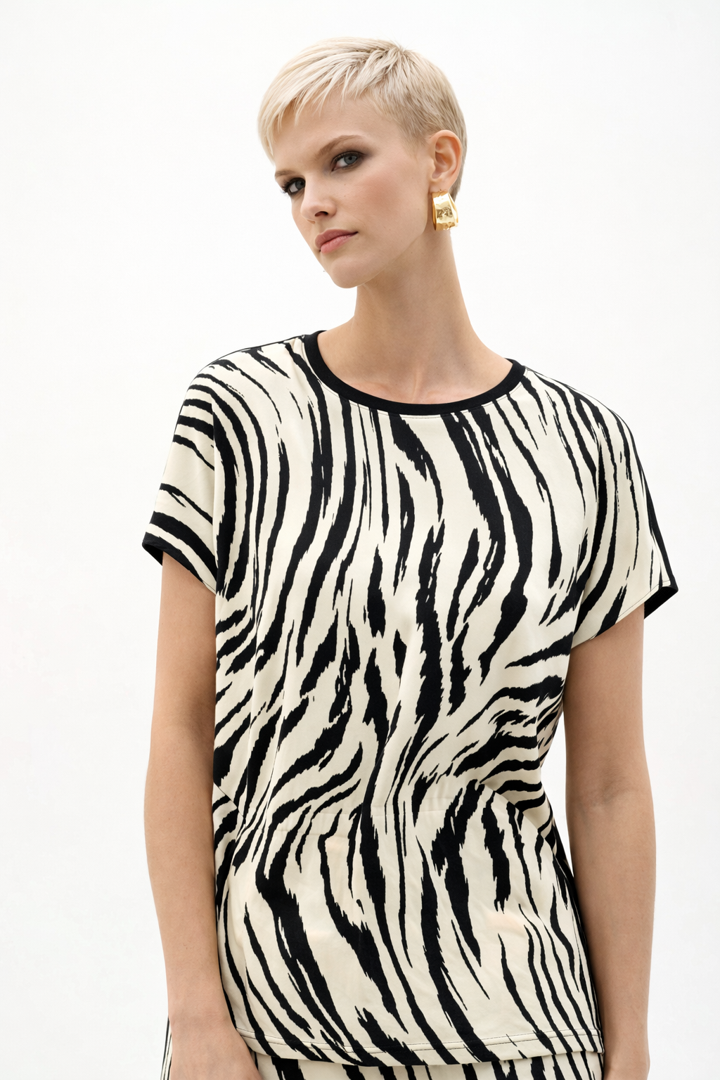 Joseph Ribkoff Woven Animal Print Top-262049