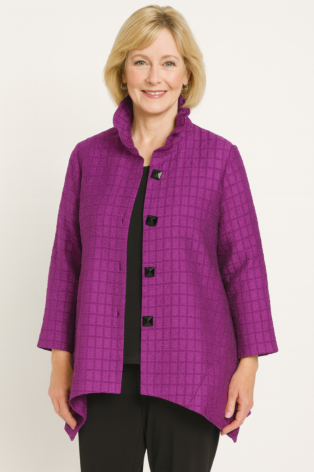 IC Collection Wire Collar Jacquard Jacket-IC-6930J