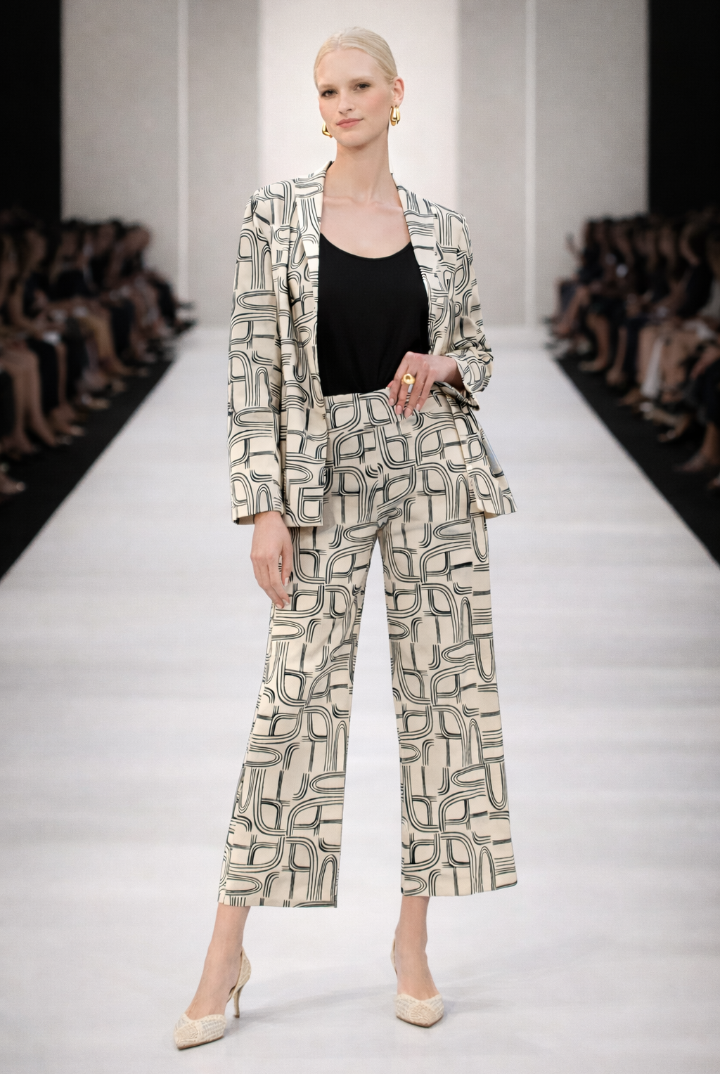 Joseph Ribkoff Millennium Geometric Print Straight-Cut Jacket | Unique Apparel USA