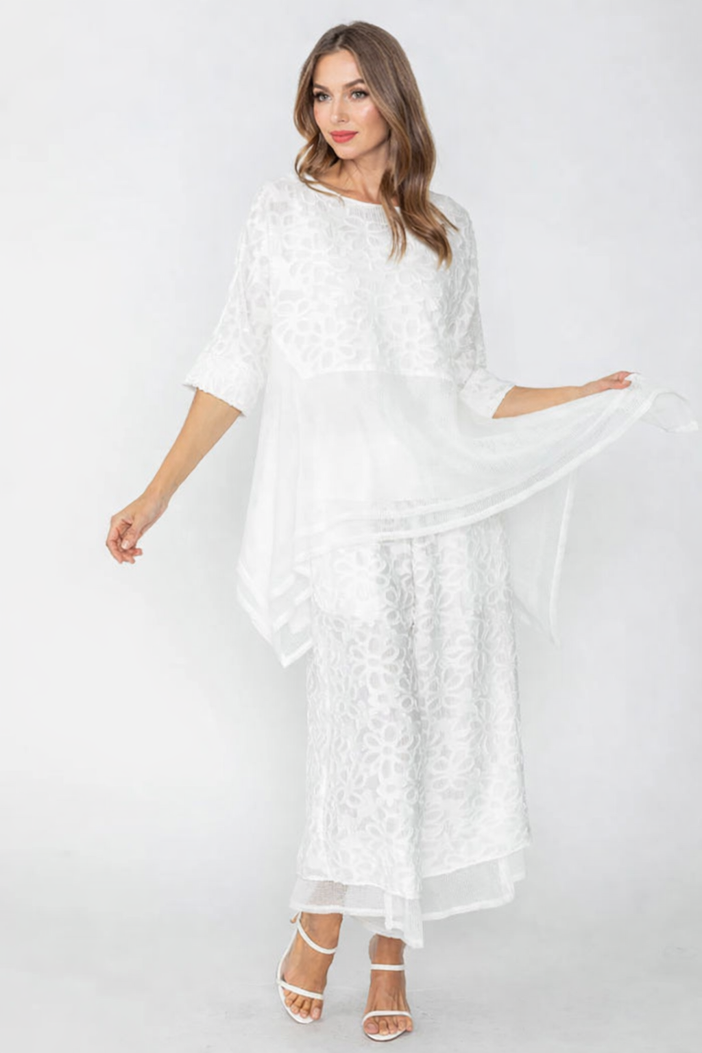 IC Collection Mesh Hem Tunic-7798T