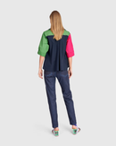 Alembika Poolside Popover Top, Navy Multi-ST825M