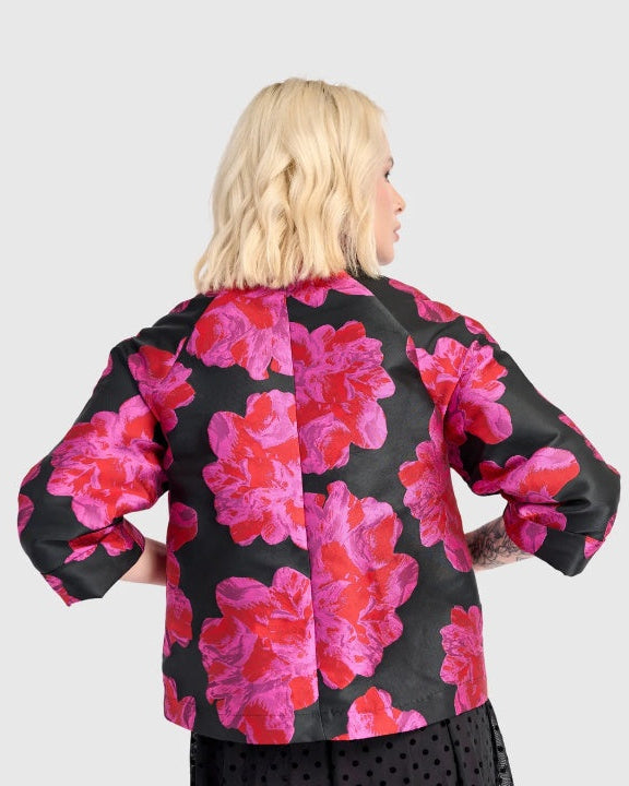 ALEMBIKA Cherie Cocktail Jacket, Pink Floral-EJ703F