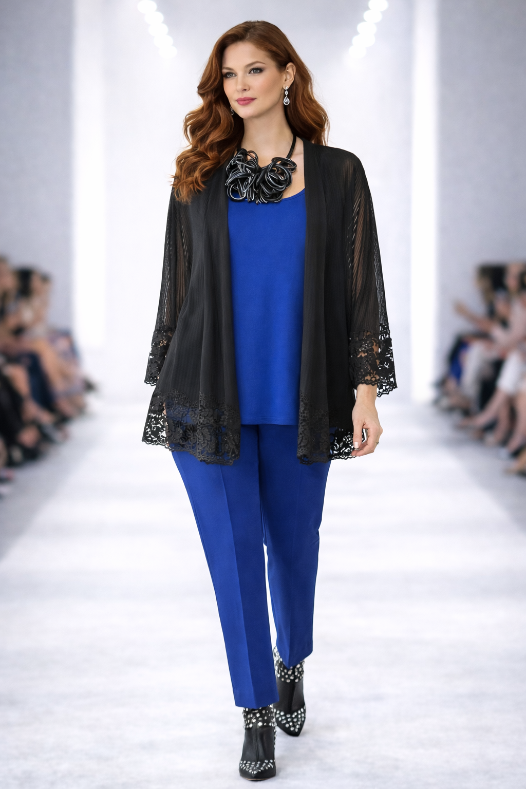 Gardy Floral Mesh Open Jacket-4119