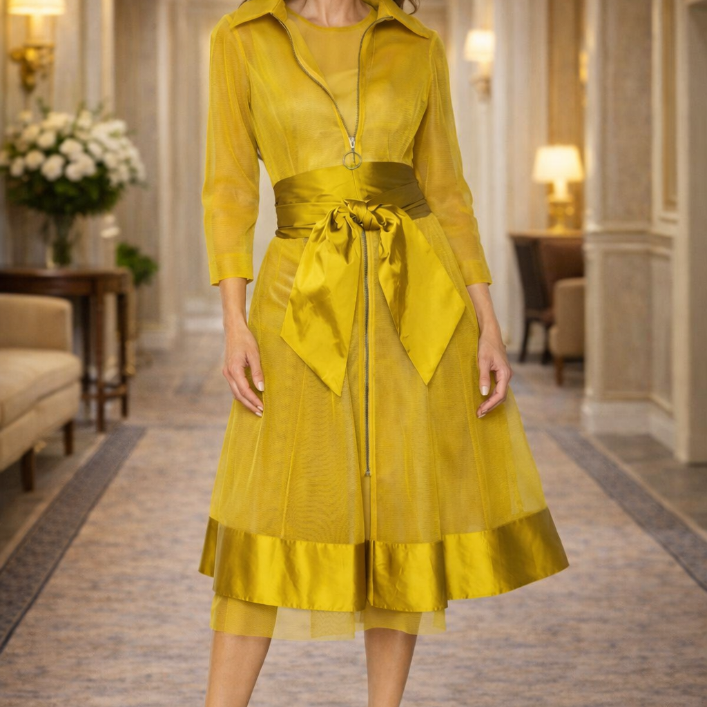 IC Collection Net Princess Line Waist Ribbon belt Jacket | Unique Apparel USA