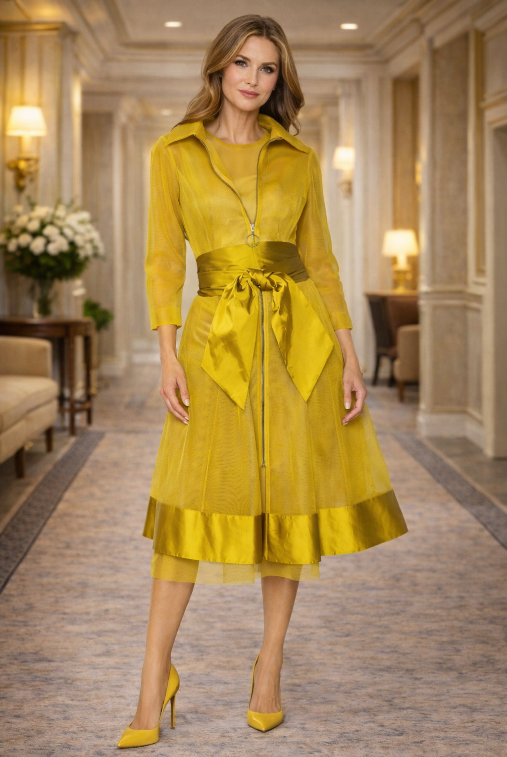 IC Collection Net Princess Line Waist Ribbon belt Jacket | Unique Apparel USA