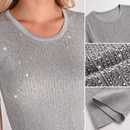 Frank Lyman Embellished Crew Neck Pullover-266563