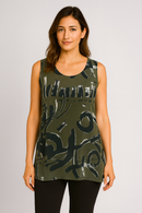 By JJ Sleeveless Graphic Top-IT201P