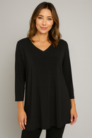 By JJ 3/4 Sleeve V-Neck Top-IT-122