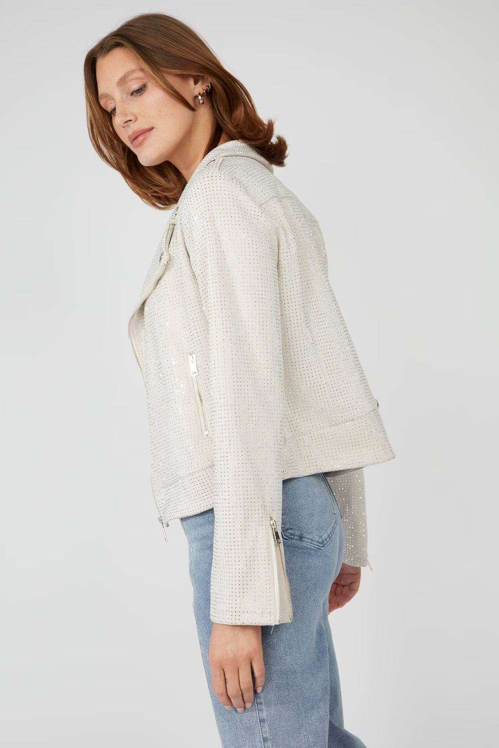 Frank Lyman Zippered Collared Jacket- 243444