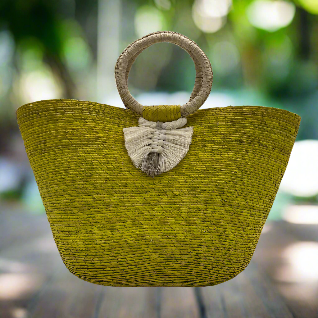 Chisme Woven Palm Beach Tote-CL-PALM