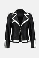 Joseph Ribkoff Contrast Trim Moto Jacket-JR-233909