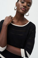Joseph Ribkoff Striped 3/4 Sleeve Top-231937