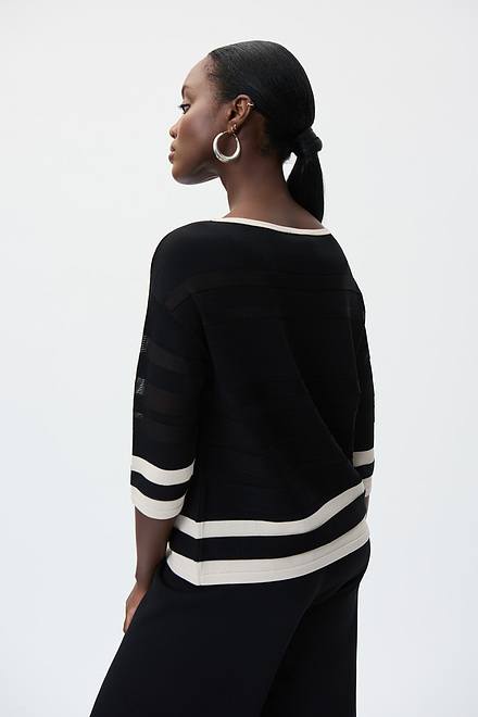 Joseph Ribkoff Striped 3/4 Sleeve Top-231937