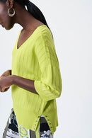 Joseph Ribkoff Knit V-Neck Studded Top-231944