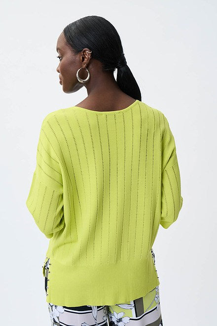Joseph Ribkoff Knit V-Neck Studded Top-231944