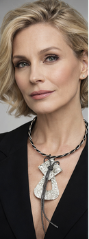 Jeff Lieb Textured Silver Statement Necklace-33890