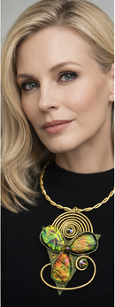 Jeff Lieb Iridescent Butterfly Statement Necklace-33964