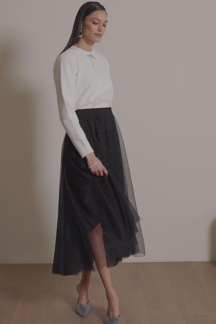 Joseph Ribkoff Tulle Flared Skirt-254927