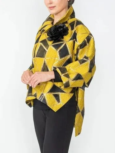 IC Collection Geo High Low Cardigan Jacket-IC-6755J