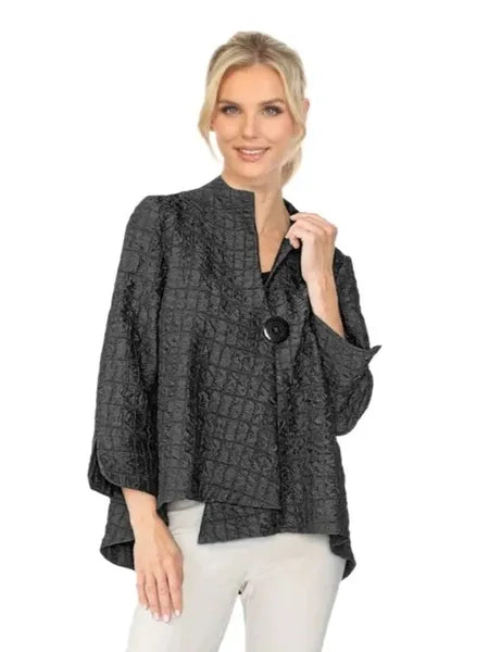 IC Collection Crinkle One Button Jacket-IC-6288J