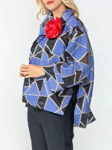 IC Collection Geo High Low Cardigan Jacket-IC-6755J