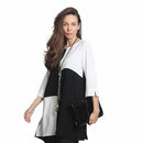 IC Collection Black & White Color Block Tunic- IC-9138T