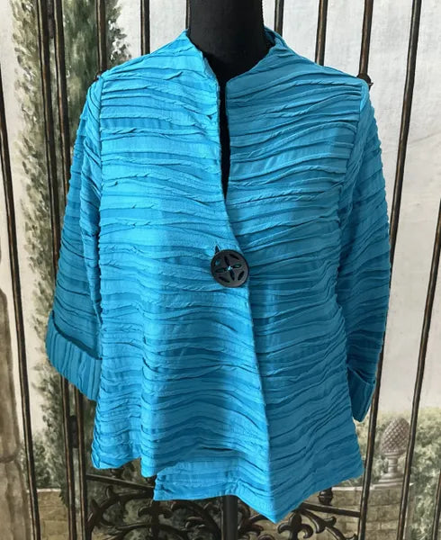 IC Collection Asymmetric One Button Jacket- IC-2643J