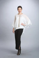 IC Collection Sheer White Tunic- IC-8483T