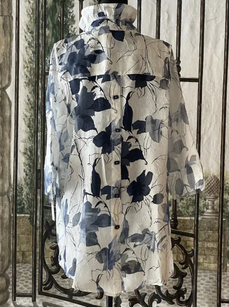 IC Collection Sheer Floral Jacket-IC-2277J
