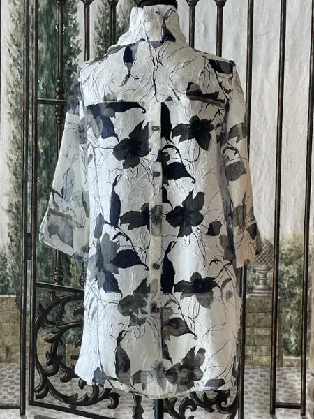 IC Collection Sheer Floral Jacket-IC-2277J