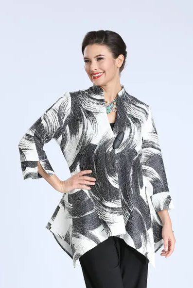 IC Collection Swirl Design One Button Jacket | Unique Apparel USA