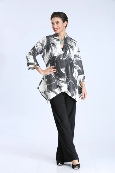 IC Collection Swirl Design One Button Jacket-IC-1567J