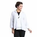 IC Collection Bubble Textured Asymmetric Jacket in White-IC-1501J