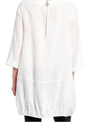 IC Collection Key Hole Linen Tunic-IC-1422T