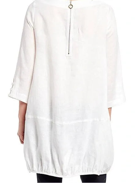 IC Collection Key Hole Linen Tunic-IC-1422T