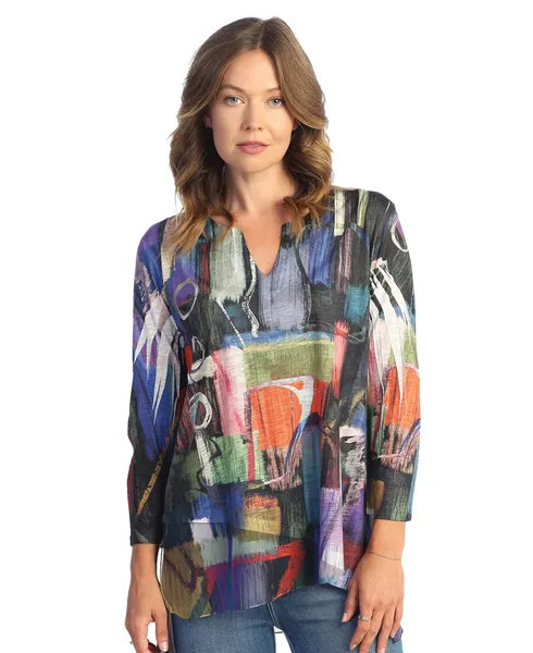 Jess & Jane Abstract Fun & Easy Tunic-61-1774