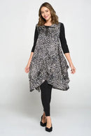 By JJ Leopard Print Crinkle Tunic-IP-111