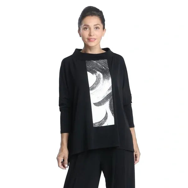 IC Collection Color Block Print Top-IC-4089T-B