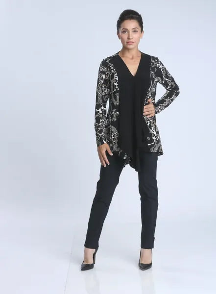 IC Collection V-Neck Print Tunic-IC-4115T