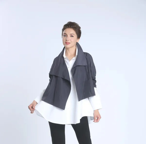 IC Collection Charcoal Open Jacket-IC-2623J