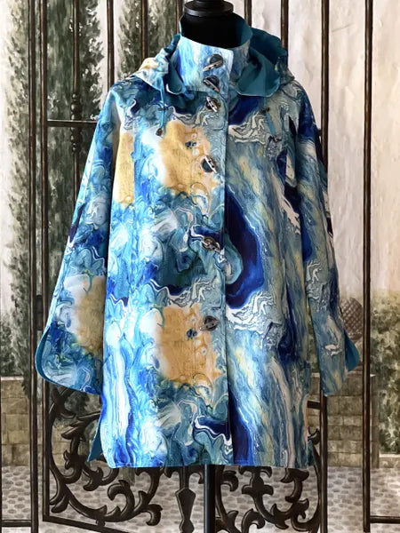 Oopera Reversible Toggle Button Rain Jacket-J4240RW-5