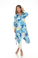 Lindi Watercolor Asymmetric Long Jacket/Dress-J4222-5