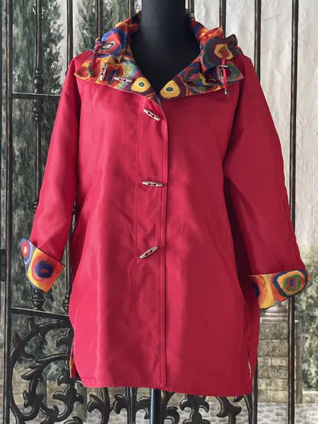 Oopera Circles By Wassily Kandinsky Rain Jacket-J8839RW-6