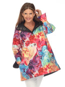 Oopera Paint Swirl Wearable Art Rain Jacket-J4240RW-1