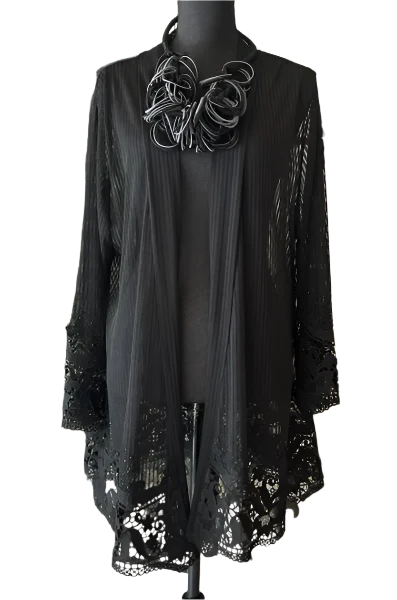 Gardy Floral Mesh Open Jacket-4119